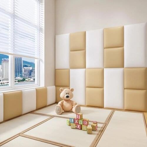 Thickened Self-adhesive Headboard Bed Anti-collision Soft Bag 3D Three-dimensional Kids Bedroom Wall Decor Cushion Cabecero