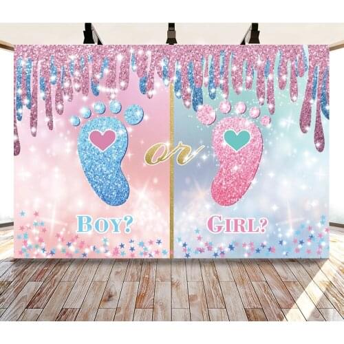 Yeele Baby Shower Cartoon Footprint Light Bokeh Photography Backdrop Personalized Photographic Backgrounds For Photo Studio