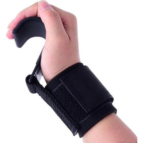 1 Pair Fitness Weight Lifting Anti-skid Hook Training Gym Straps Wrist Support Weights Power dumbbell hook weightlifting