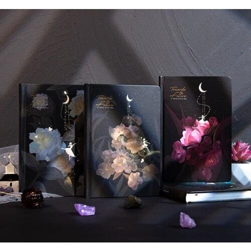 1pc Color Illustration Inside Page Notebook Luminous Cover Diary Book Journal A5 Scrapbook Cute Student Gift