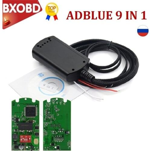 10PCS/LOT AdBlue Emulator System Box 9 IN 1 For Ad-Blue 9in1 SCR&NOX A+Version Full Chip