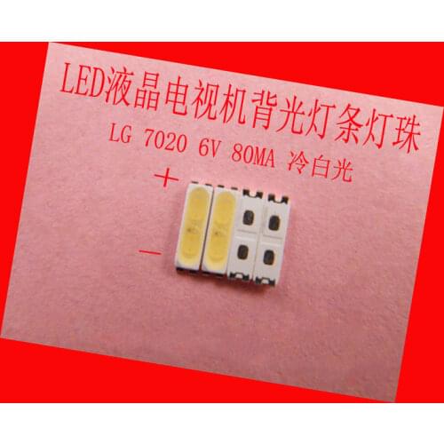 150piece/lot for repair lg 32 to 55-inch LCD TV LED backlight Article lamp SMD LEDs 7020 6V Cold white light emitting diode