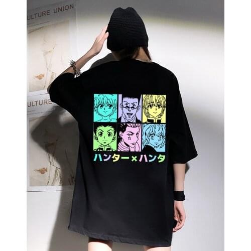 2020 Anime Hunter X Hunter Killua Leorio Kurapika Gon Hisoka Pullover tshirt Streetswear Tops