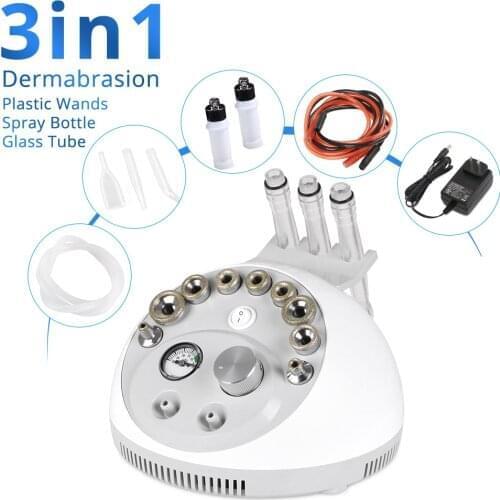 3 In 1 Portable Dermabrasion Microdermabrasion Blackhead Removal Sprayer Skin Care Beauty Machine Home Use Device