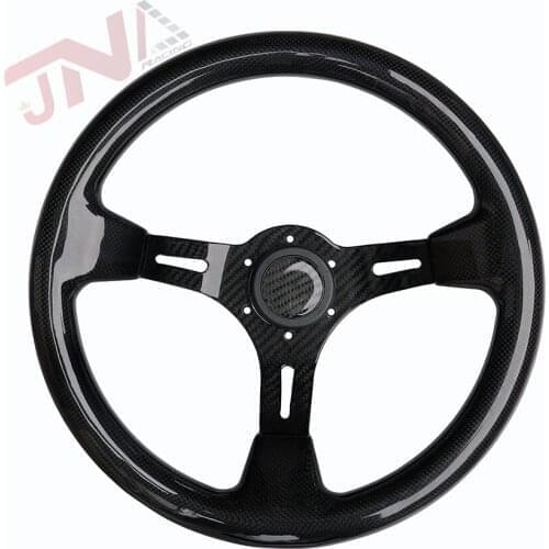 350mm Real Carbon Steering Wheel 14inch Deep Dish Racing Refitting Wheel