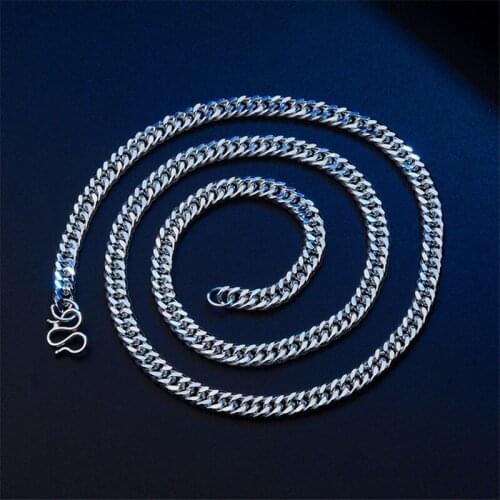 TJP 4MM/5MM Trendy Figaro Male Chain Necklace Jewelry Valentines Day Boy Fashion 925 Sterling Silver Necklace Women Christmas