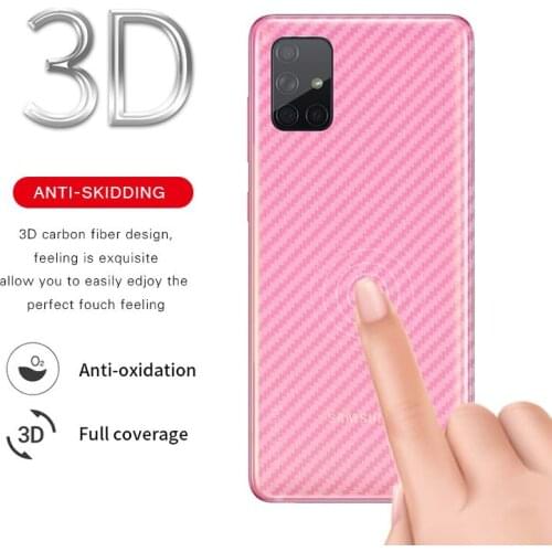 5pcs/lot 3D Carbon Fiber Screen Protector For Samsung Galaxy Note 10 S10 Lite A71 A51 Back Cover Protective Guard Film