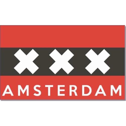 60x90cm/90x150cm/120x180cm Netherlands Amsterdam City Flag banner 3x5 FT 100D Polyester brass grommets custom printed flag