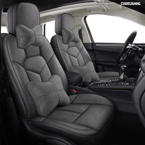 CUWEUSANG Custom Leather car seat covers For BMW 3/4 Series E46 E90 E91 E92 E93 F30 F31 F34 F35 G20 G21 F32 F33 F36 car seats
