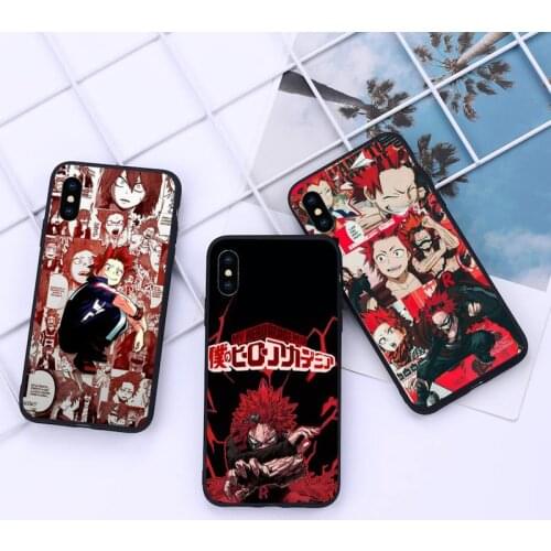 Anime My Hero Red Riot Eijiro Kirishima Phone Case coque shell for iPhone 11 12 pro XS MAX 8 7 6 6S Plus X 5S SE 2020 XR