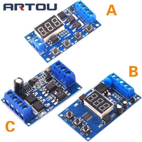 Trigger Cycle Timer Delay Switch 12 24V Circuit Board Dual MOS Tube Control Module