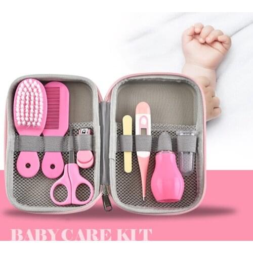 Baby Healthcare Grooming Kits Newborn Manicure Set Safety Tools Infant Hygiene Nail Clippers Trimmer Scissor Comb Nose Cleaners