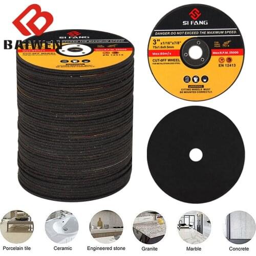 75mm 3Inch Metal Cut Off Wheel Stainless Steel Cutting Disc Resin Fiber Circular Dremel Saw Blades Hand Power Tools Accessories
