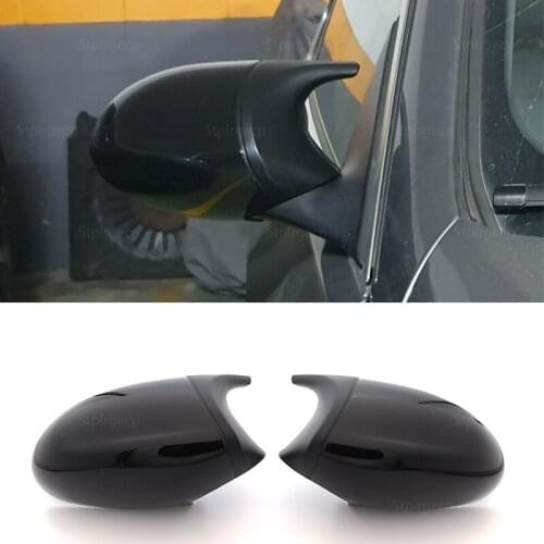 For BMW 1 3 Series E81 E82 E87 E88 E90 E91 E92 E93 Car Side Wing Mirror Cover Rear-View Caps Black high quality types