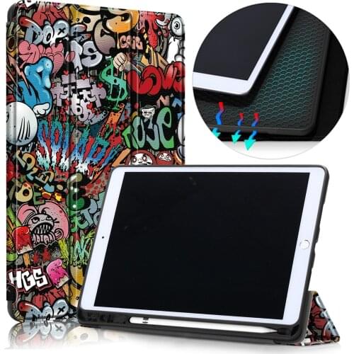 For iPad Air 3 2019 Case with Pencil Holder PU Leather Soft TPU Back Cover Tablet Funda For Apple iPad Pro 10.5 10 5 Case Bag