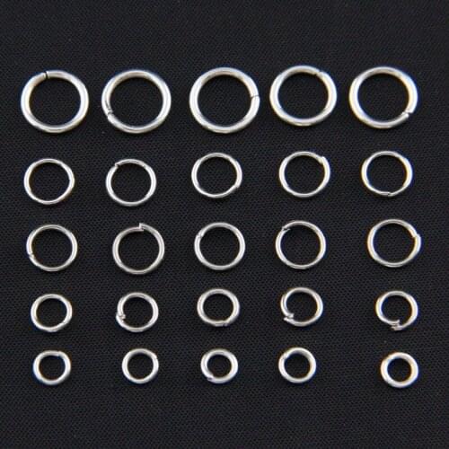 Wholesale 5/6/7/8/10/12/14/16mm Metal DIY Jewelry Findings Open Single Loops Jump Rings & Split Ring Jewelry Making Accessories