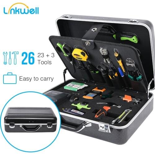 Fibre optic Fusion Splicing Tool Kit Optical Fiber Terminal Tool kit FTTH Project Power Meter VFL Fiber Cleaver Fiber Stripper