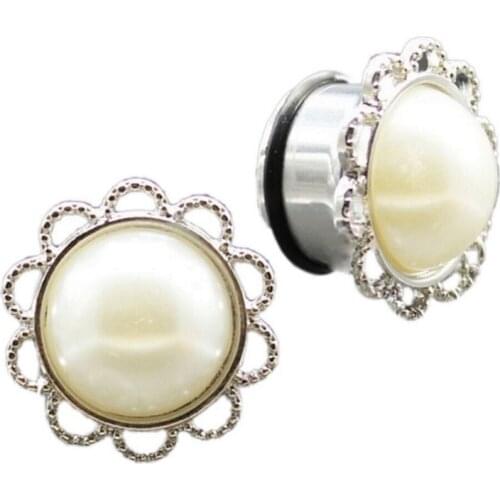 2016 New Ear Expander Flesh Ear Plugs and Tunnels 1 pair/lot Earring Gauges Stretcher Expander Body Jewelry (8MM-12MM) Piercing