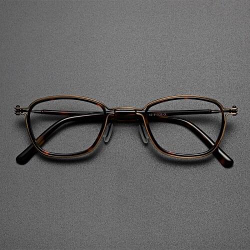 Vintage glasses frame men Retro titanium square optical eyeglasses Myopia reading prescription women eyewear