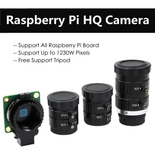 Original Raspberry Pi HQ Camera Module with triple 6mm Wide Angle Len 16mm HD Telephoto Lens Support up to 1230W Pixels for RPI