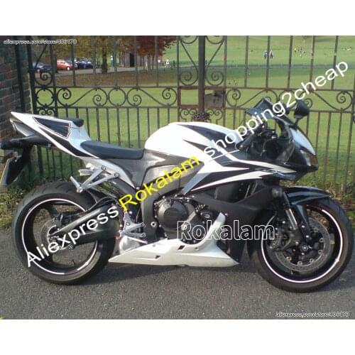 Complete Fairing Kit For Honda CBR600F5 2007 2008 CBR600 F5 07 08 Black White ABS Fairing Kit (Injection Molding)