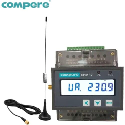 Easy installation 3 phase Din Rail Modbus wireless Lora 433Mhz smart electric energy meter