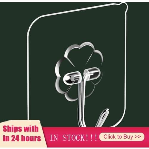 1PCS Transparent Hanger Hook Suction Cup Adhesive Wall Vacuum Sucker Heavy Bathroom Transparent Load Rack Stainless Steel