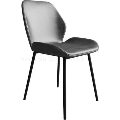 Nordic Iron Family Dining Chair Dining Room Chair Modern Simple Soft Bag Leisure Chair Desk Chair Light Luxury Armchair