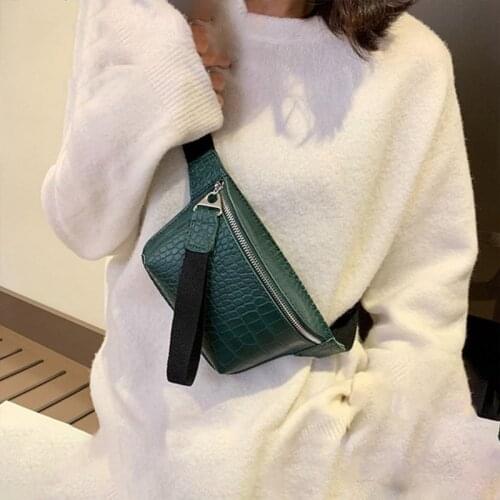 TTOU Women bag crocodile multicolor messenger chest bag female Pu leather handbag crossbody Belt Pouch bag Fanny Pack