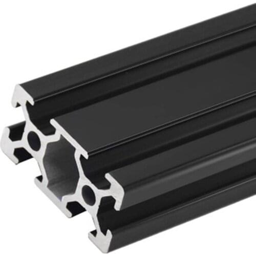 100-600mm Arbitrary cutting European standard black 2040 industrial aluminum profile 2040 Black Aluminum alloy profile
