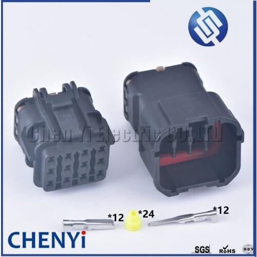 2 sets 12 Pin Female or Male Excavator Auto Accelerator Pedal Motor Harness Connector Waterproof Plug MG640348 MG610346-5