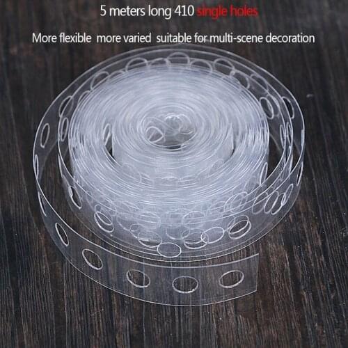 5m Plastic Balloon Chain 410/110 Holes PVC Rubber Wedding Party Birthday Balloons Backdrop Decor Balloon Chain Arch Decoration