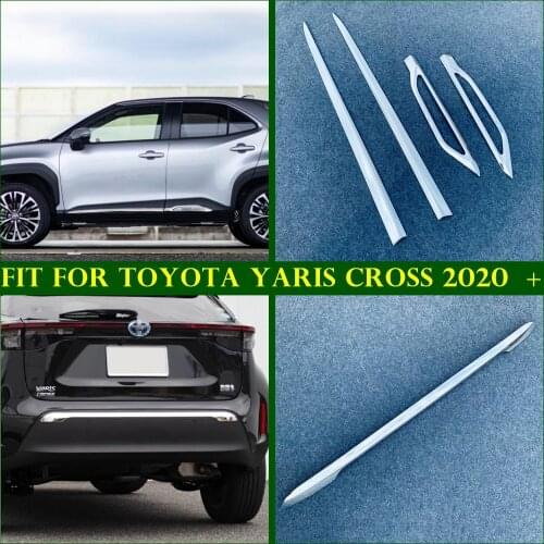 Accessories Exterior Tail Gate Rear Trunk Bumper Door Panel / Molding Body Stripes Cover Trim For Toyota Yaris Cross 2020 2021