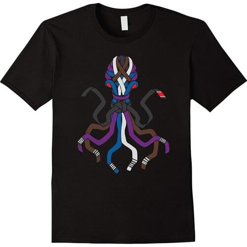 BJJ Brazillian Jiu-jitsu Belt Octopus Printed T-Shirt Mens Summer Cotton Short Sleeve O-Neck T Shirt New S-3XL