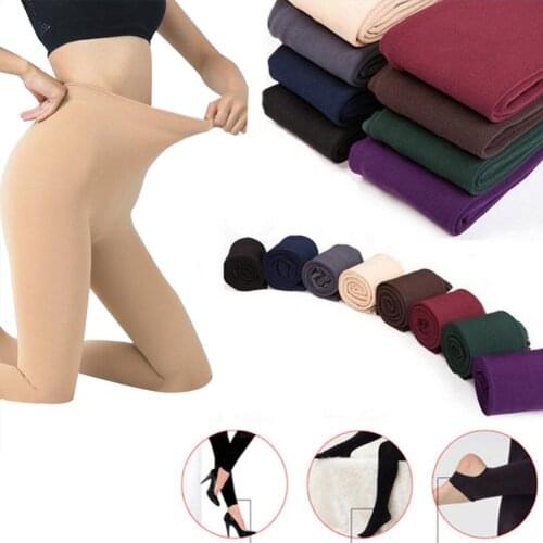 Black Leggings Women Autumn Solid Color Stretchy Fleece Warm Cropped Stirrup Leggings Booty Lifting Sport Leggings