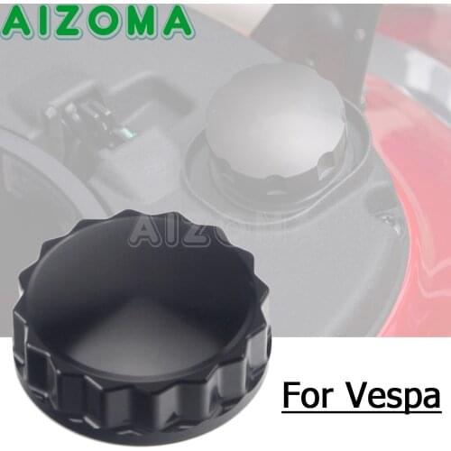 Black CNC Aluminum Motorcycle Gas Fuel Tank Filler Oil Cap Cover For Vespa Sprint Primavera LX GTS GTV GT 125 150 200 250 300