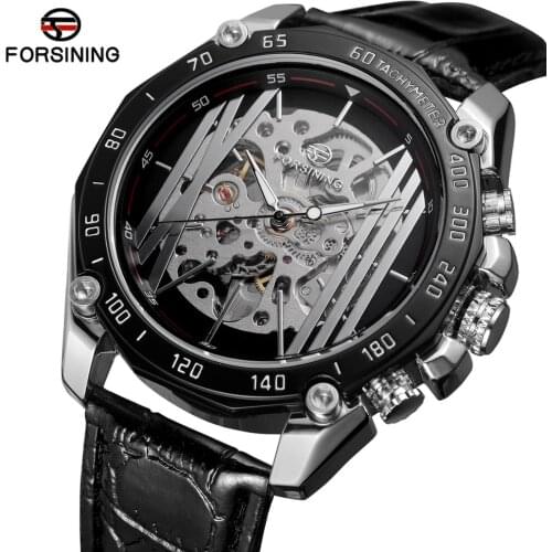 FORSINING Mens Watches Military Army Sport Clock Male Top Brand Luxury Skeleton Clocks Automatic Mechanical Men Watch Gift