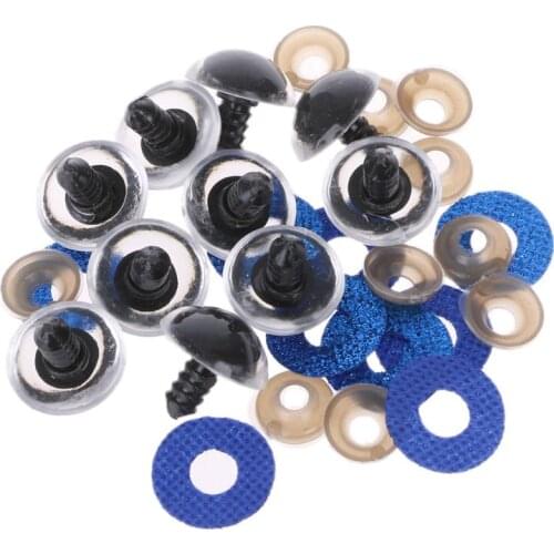 10 Pcs 16mm 20mm 24mm 10pcs Shinning Plastic Doll Eyes Craft Eyes DIY For Plush Bear Stuffed Toys Animal Puppet Dolls