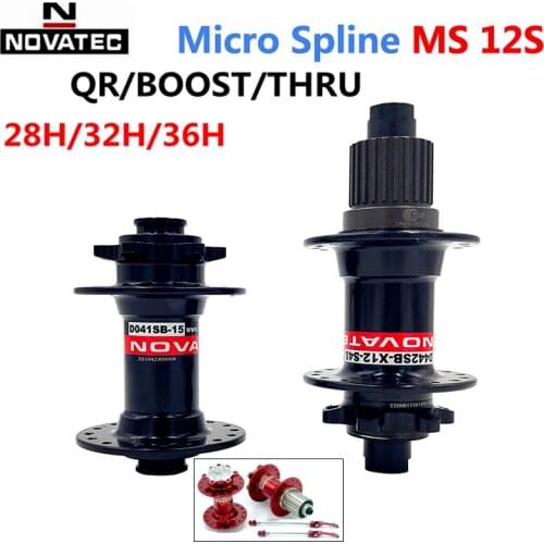 Novatec-Mountain Bike Hub, D041SB / D042SB Front / Rear Quick Release Bicycle Disc Assembly Bearing Holes 28 32 36 for 8-9-1