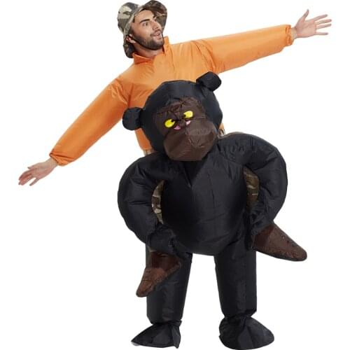 Halloween Gorilla Suit Cosplay Party Inflatable Gorilla for man dark ILLUSION fancy dress riding Gorilla