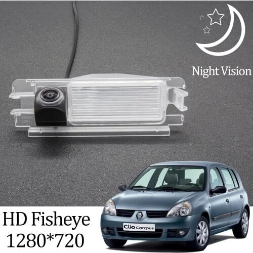 Owtosin HD 1280*720 Fisheye Rear View Camera For Renault clio II/clio campus 2006 2007 2008 2009 Car Vehicle Parking Accessories
