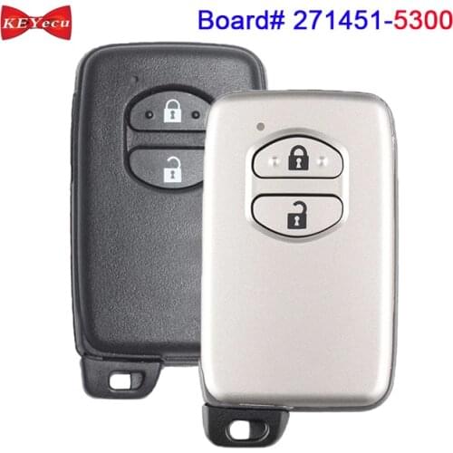 KEYECU for Toyota Aqua Corolla Axio/ Fielder IQ Prius Ractis Vitz Wish Japanese Market Smart Keyless Remote Key Fob 271451-5300