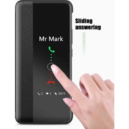 Smart View Flip Cover Leather Phone Case For Huawei P40 Pro P30 Pro P20 P 40 30 20 Lite P30pro P20pro Window Slim Funda Hard