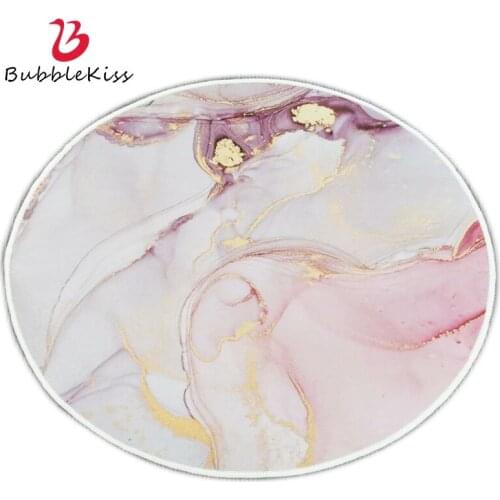 Bubble Kiss 2020 Hot Sale Modern Art Round Carpet Abstract Pattern Living Room Area Carpets Foldable Home Bedside Non-Slip Rugs