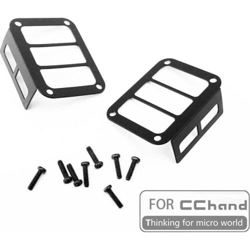 Metal tail lamp Led hood grille For CC HAND 1/10 SCX10 JK Body Wrangler AX90027 AX90035