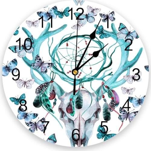 Butterfly Dream Catcher 3D Wall Clock Modern Design Brief Living Room Decoration Kitchen Clock Art Wall Watch Home Decor