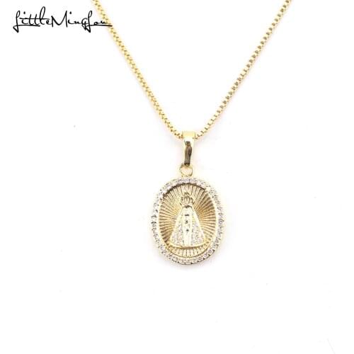 Luxury Cubic zirconia Pope hat Pendant Necklace Catholicism blessing necklace women Necklaces for women Jewelry Pontifex Maximus