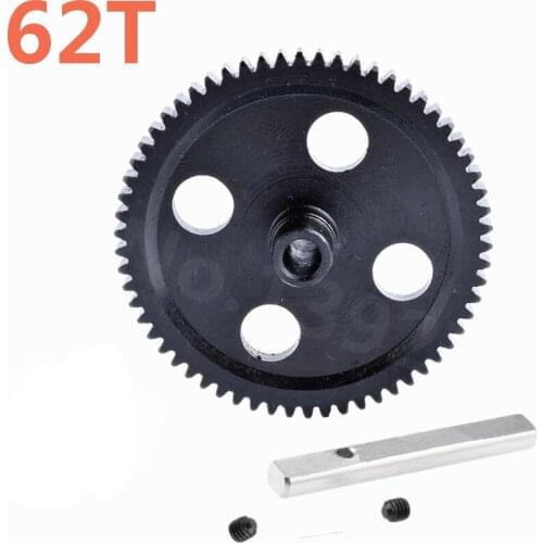 RC Cars 0015 Black Metal Spur Diff Main Gears Center Reduction Gear 62T Fit WLtoys 1/12 12428 12423 Crawler Short Course Truck
