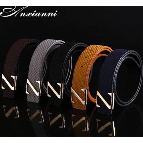 Luxury Designer Belts for Men Head Waist Leather Belts z smooth buckle Strap High Quality Genuine Real Leather Belt