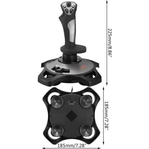 28EA 1Pc PXN-2113 Flight Joystick Has 12 Programmable Buttons And Vibration Function Suitable For PC Windows XP/7/8/10 System